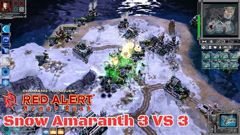 Redalert 3 Armor Rush Mod Game Play Snow Amaranth 3 VS 3 YouTube