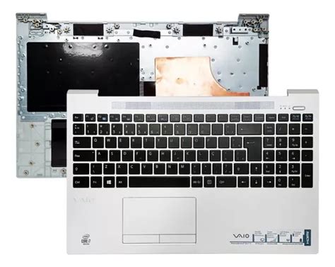 Carcaça Cover C Teclado Notebook Sony Vaio Fe15 Prata Escorrega o