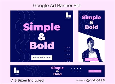 simple  bold ad banner set vector