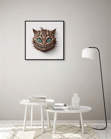 Cheshire Cat Art, Cheshire Cat Printable, Colorful Cat Poster, Cheshire ...