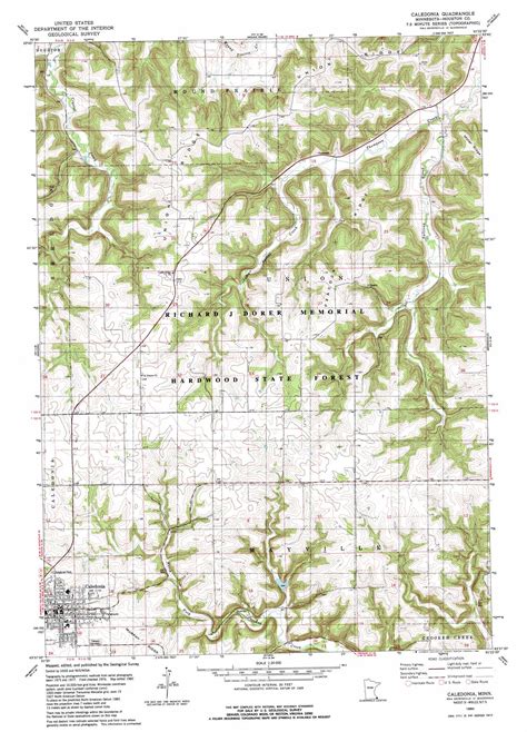 Caledonia Topographic Map 124000 Scale Minnesota