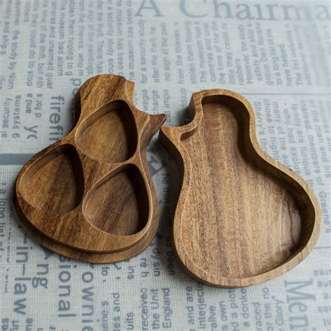 Personalized Wood Guitar Pick With Case Engraved Guitar Etsy