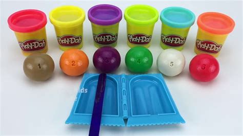 Fun Making 3 Ice Cream Popsicles With Play Doh Balls Kinder Surprise