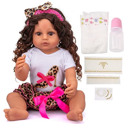 感謝報恩 Realistic Baby Reborn Dolls Silicone Full Body Girl 22 Inches