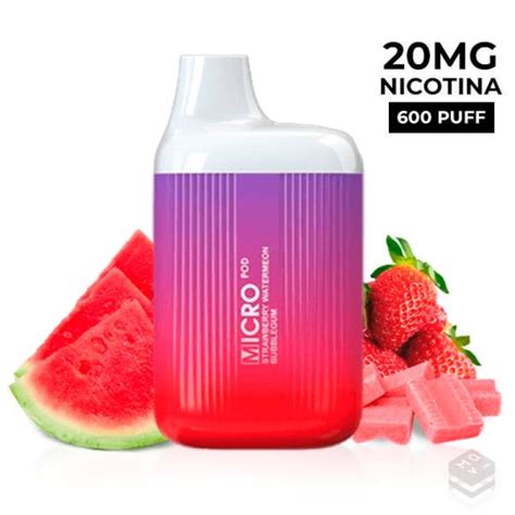 Pod Desechable Strawberry Watermelon Bubblegum Micro Pod Masquevapor