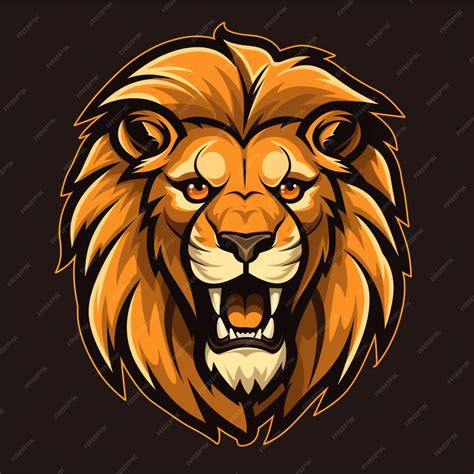 Premium Ai Image Lion Logo Cartoon