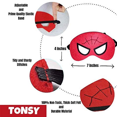 TONSY Superhero Masks Party Favors for Kids Birthday, Avengers Party ...