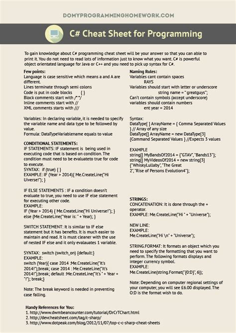 Programming Cheat Sheet