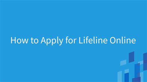 How To Apply For Lifeline Online