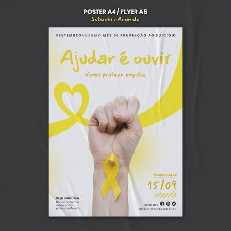 Design De Modelo De Setembro Amarelo Psd Gr Tis