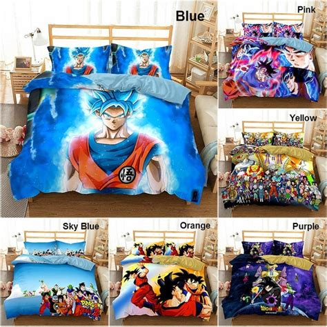 Japanese Anime Dragon Ball Z Pattern Printed Comforter Cover With