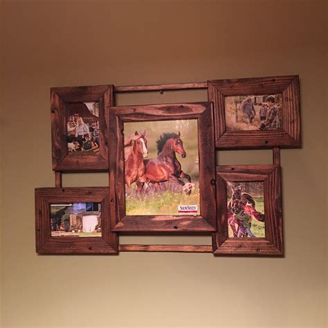 Barnwood Frame Collagefarmhouse Decorrustic Decorwestern Etsy Western Decor Barn Wood