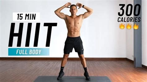 15 Min HIIT Workout For Fat Loss Full Body Cardio At Home No