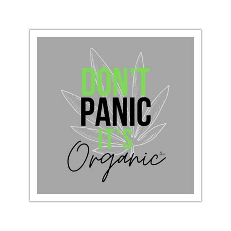 Don T Panic It S Organic Sticker Etsy