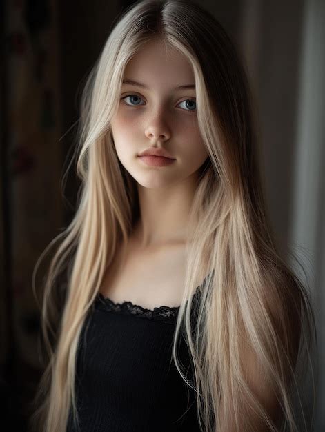 Blonde Model Posing Premium AI Generated Image