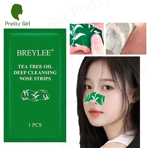 Jual Asli BREYLEE Tea Tree Blackhead Mask Nose Strip Masker Hidung