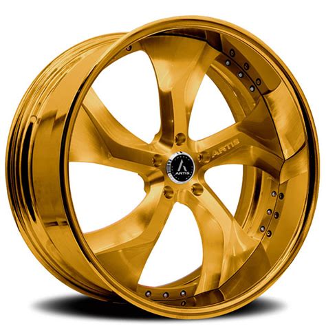 Staggered Artis Forged Wheels Bully Gold Rims Atf