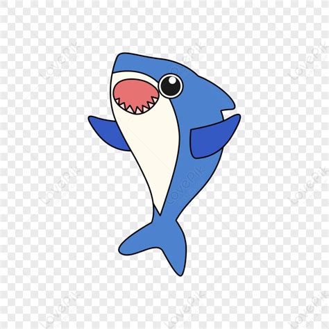 cartoon cute blue happy baby shark clipart happiness cartoon shark