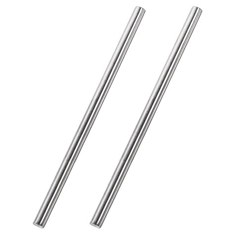 8mm X 300mm 304 Stainless Steel Solid Round Rod For DIY Craft 2Pcs