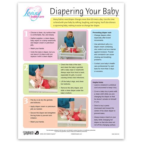 Diapering Your Baby Tear Pad Childbirth Graphics