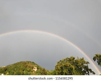 Rainbow Rainy Sky Background Stock Photo (Edit Now) 1154363551