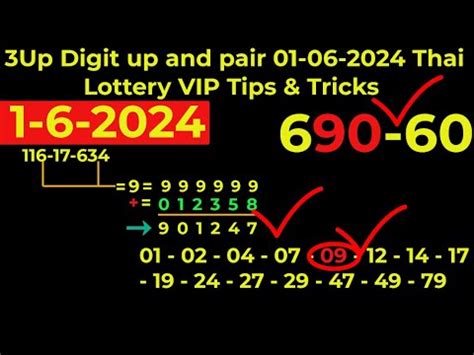 Up Digit Up And Pair Thai Lottery Vip Tips Tricks By