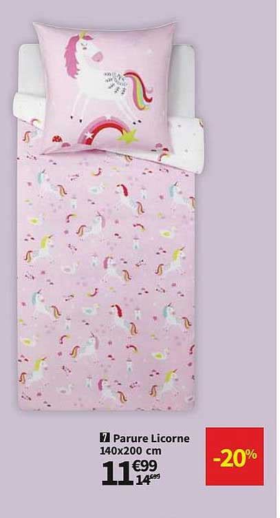 Promo Parure Licorne 140 X 200 Cm Chez Conforama ICatalogue Fr