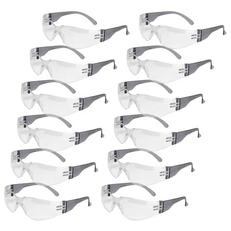 Safe Handler Clear Lens Black Temple Safety Glasses Fits Adult And Youth Pack Of 12