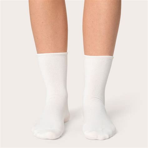 Download free image of Woman wearing plain white color socks by ...