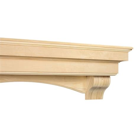 Pearl Auburn Unfinished Fireplace Mantel Shelf Woodland Direct