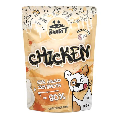 Mr Bandit Chicken 380g Pełnoporcjowa Mokra Karma Dla Psa z Kurczakiem