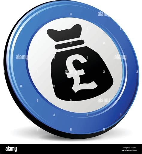 Illustration Of Pound Bag 3d Blue Icon Stock Vector Image And Art Alamy