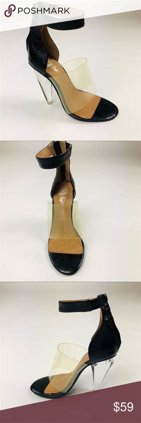 Jeffrey Campbell Not There Heels Black Clear Heels Jeffrey