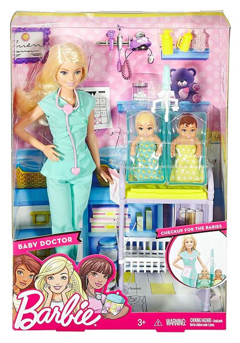 Mattel DVG10 Barbie Lekarz Pediatra Zestaw Lalka I Bobaski Akcesoria