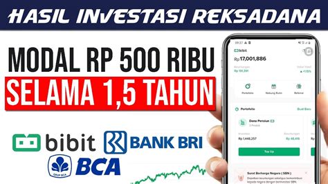 Hasil Tahun Investasi Reksadana Modal Rp Ribu Di Aplikasi Bibit