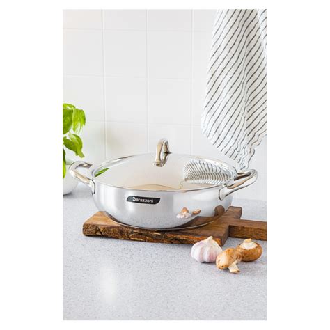 Кастрюля низкая с крышкой Barazzoni Chef line 4,4 л 28 см, сталь ...