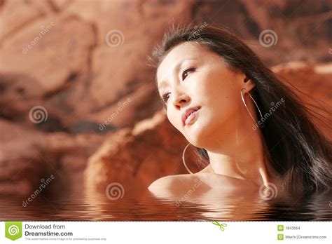 Nude Woman In Water Spa Stock Photo Image Of Asian