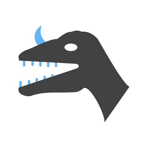 Dinosaur Face Glyph Blue and Black Icon 10891998 Vector Art at Vecteezy