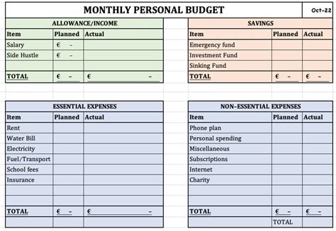 Excel Monthly Budget Template 2023 Etsy