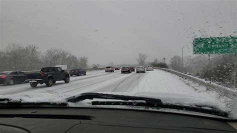 1st Sleek Icy Snow Storm In Missouri December 2019 Hwy 40 Youtube