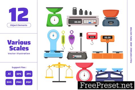 Weight Scale - Modern Measurement Balance Tool EZREPFX