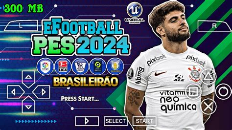 eFootball PES 2024 PPSSPP Leve C Brasileirão Europeu No RUMO AO