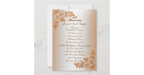 50th Anniversary Vow Renewal Invitation Roses Zazzle