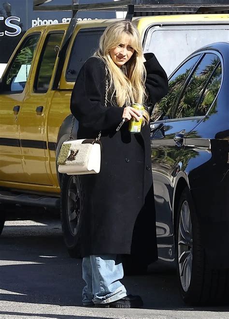 SABRINA CARPENTER Leaves Her Mother’s House in Los Angeles 01/10/2024 ...