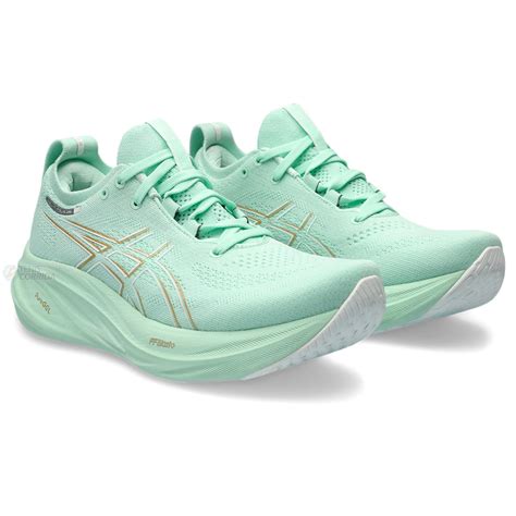 Tênis Asics Gel Nimbus 26 Verde Claro Feminino Tênis Corrida Seu