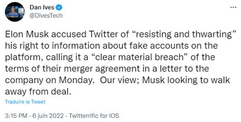 Elon Musk Menace De Retirer Son Offre De Rachat De Twitter Pour