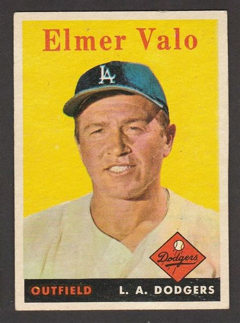 1958 TOPPS BASEBALL 323 ELMER VALO RC INV J2043 EBay Baseball