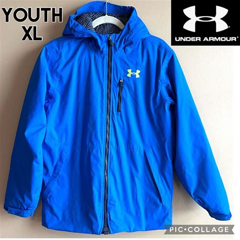 Under Armour Boys Jacket Coldgear Infrared Storm 2 Coat Youth Ua Blue Hooded Xl Ebay