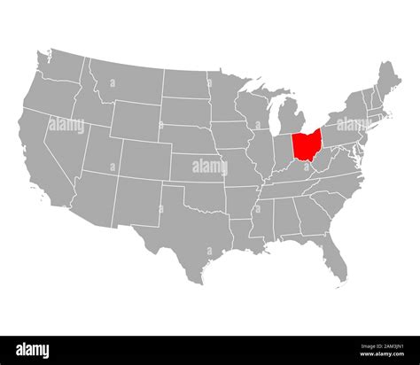 Map of Ohio in USA Stock Photo - Alamy