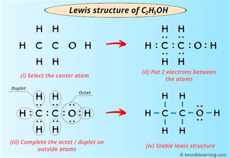 Lewis Structure Of C2h5oh Ethanol With 6 Simple Steps